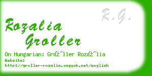 rozalia groller business card